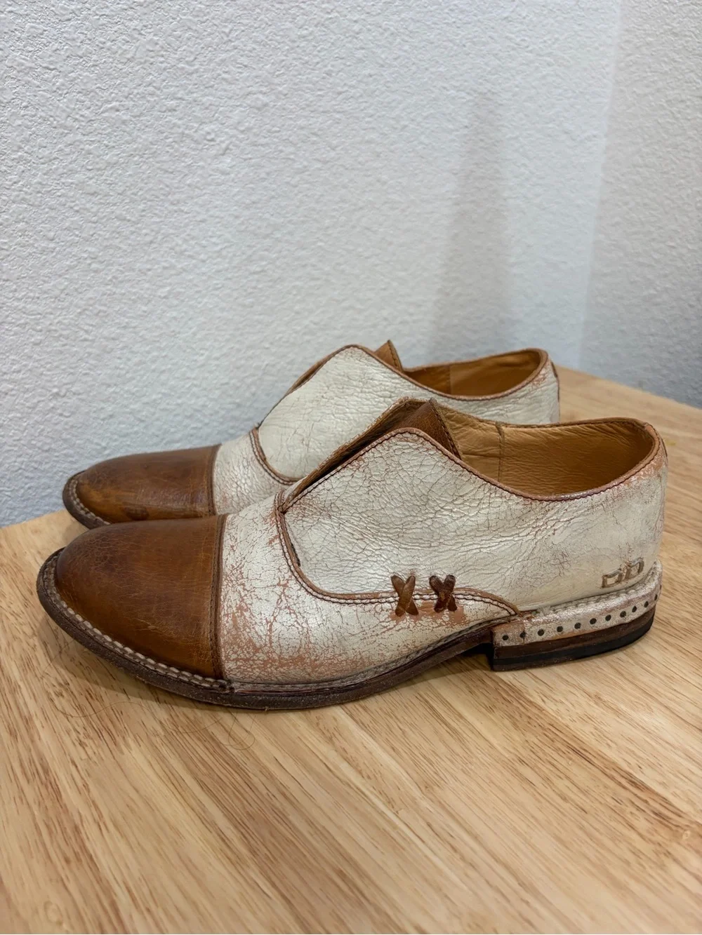 BED STU Rose Loafers Leather Handmade Distressed Classic Rustic Boho Cobbler